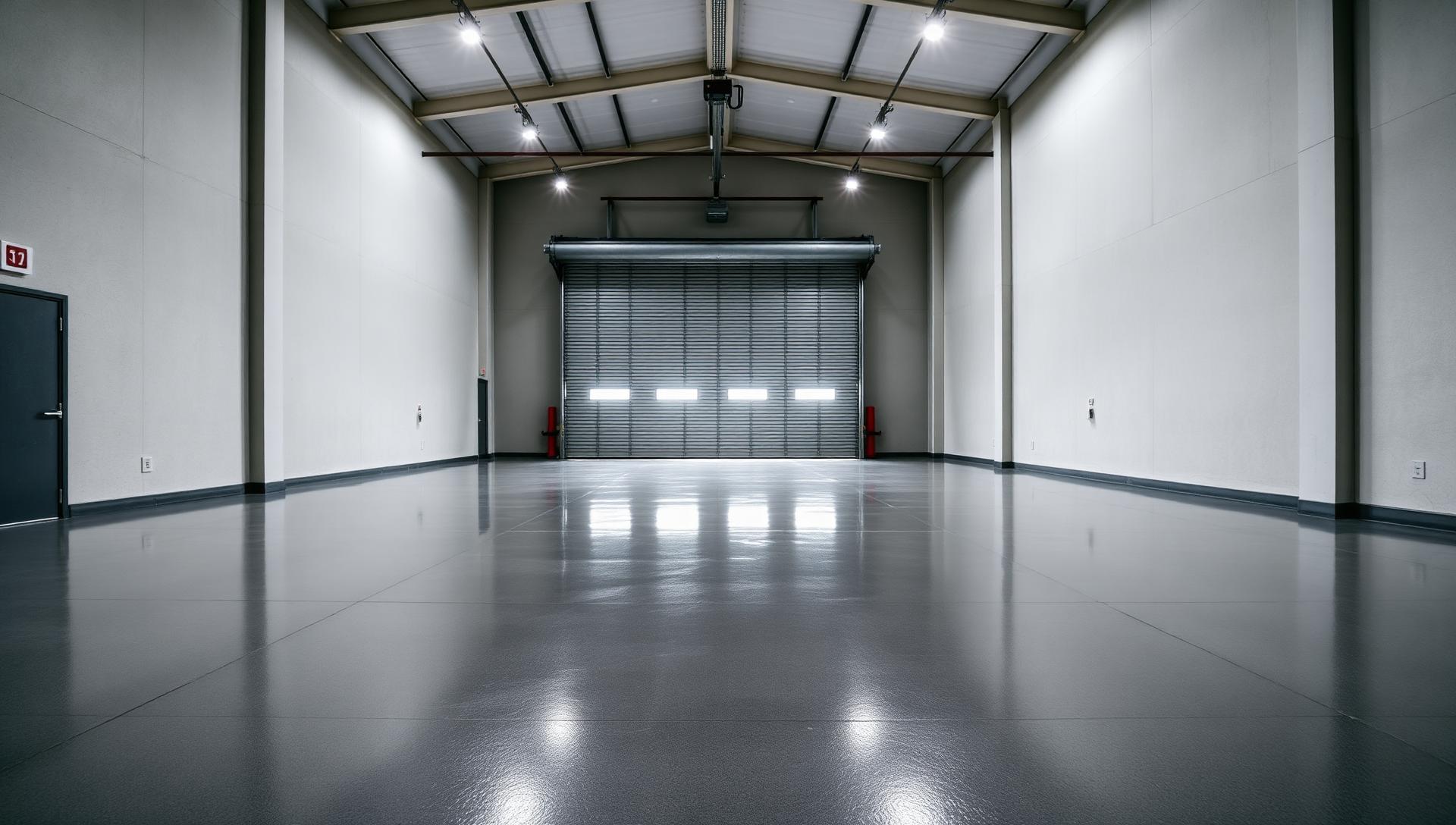 North Las Vegas three-car garage prepped and coated with a gray epoxy floor