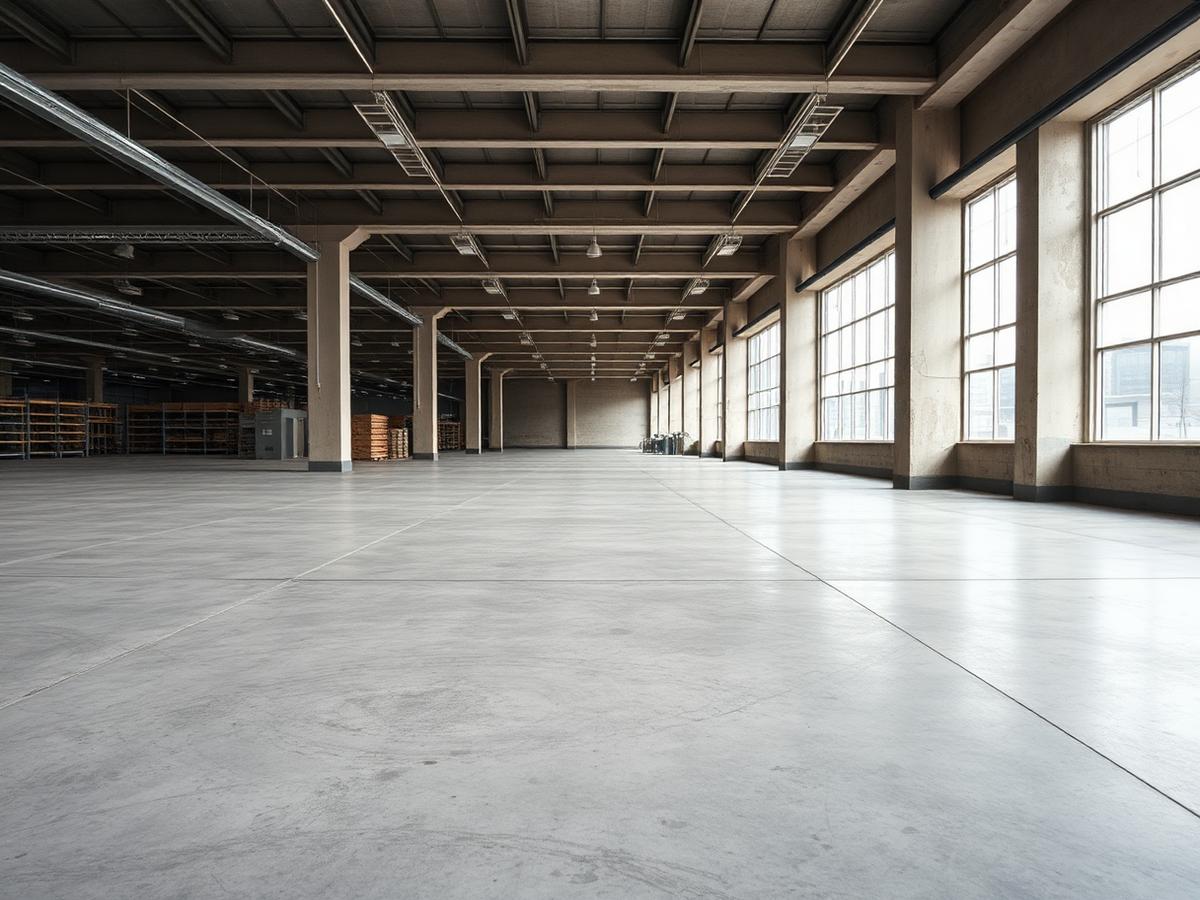 Warehouse concrete floor after diamond grinding in Las Vegas